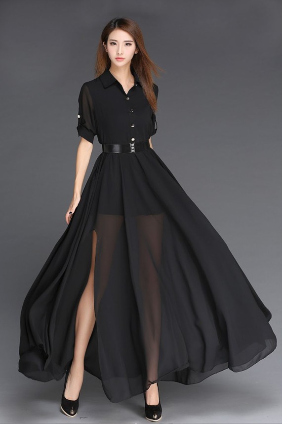 LOARA Women Gown Black Dress - Buy ...